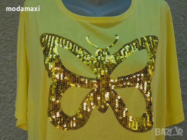 3XL Нова блуза Janina с пайети, снимка 3 - Туники - 46435398