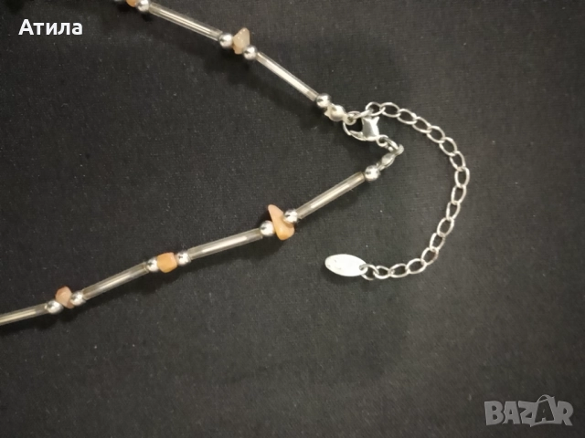 колие оранжев ахат и корнеол, снимка 4 - Колиета, медальони, синджири - 52908151