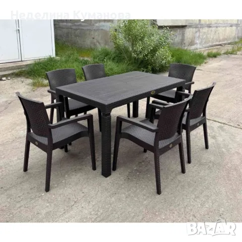 🧨 ГРАДИНСКИ КОМПЛЕКТ LUX МАСА С 6 СТОЛА, снимка 1