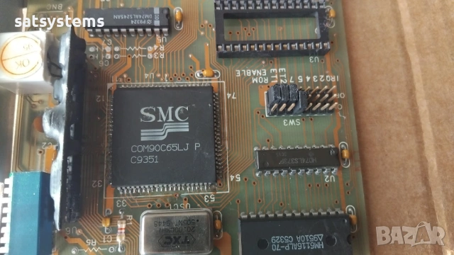 ARCnet LI-020 SMC COM90C65LJ 8-bit ISA Network Adapter Card, снимка 8 - Мрежови адаптери - 53763770