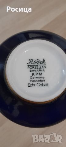 Ваза Royal Bavaria Germany Echt Cobalt , снимка 2 - Вази - 46408848