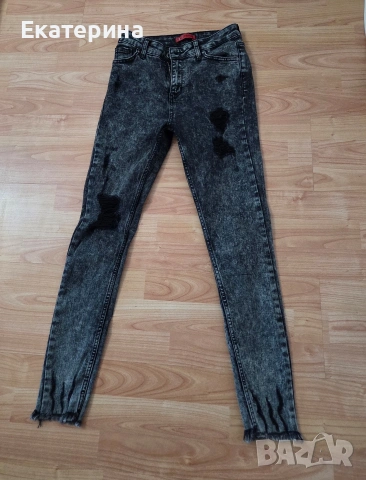 Черни дамски дънки 