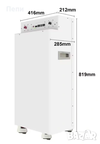 НОВА Вертикална Кутия за батерии LIFEPO4 51.2V 280Ah-304Ah, снимка 4 - Друга електроника - 53365820