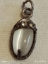 ВИНТИДЖ СТИЛ СРЕБЪРЕН МЕДАЛЬОН с ЛУНЕН КАМЪК МАЙСТОРСКА ИЗРАБОТКА 51137, снимка 5