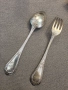 Посребрени,стари прибори за салата, снимка 2