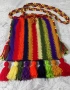 Торба, етно стил, ръчно плетиво, за народна носия, декорация , снимка 7