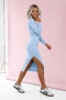 Дамски комплект от миди пола и светлосиня блуза Paola, снимка 5