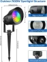 4 броя RGB градински прожектори, електрически, дистанционно, LED външни ландшафтни прожектори, снимка 3