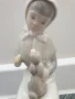 NAO Lladro Zaphir статуетка 20см/НАО ЛАДРО ЗАФИР испанска порцеланова фигура/момиче със заек, снимка 5