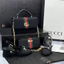 дамски обувки на ток, чанта и портмоне gucci , снимка 8