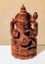 Фигура на божеството Ганеша от индийската митология ръчна изработка от сандалово дърво, снимка 1 - Декорация за дома - 45439258