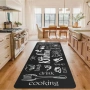 4579 Стилни кухненски пътеки Love Kitchen (Сет 2 части) – Противоплъзгащи и лесни за почистване, снимка 6