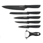 Комплект кухненски н о ж о в е Cheffinger MB09 – 6 части с мраморно покритие и магнитна кутия, снимка 4