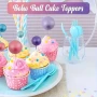 115 броя топчета топки на тел от стиропор за декорация на торта различни цветове , снимка 4