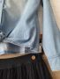 Дънкова риза и черна пола с тюл , снимка 2