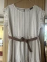 Бежова рокля райе, снимка 2