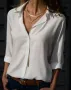 Дамска риза със самостоятелен дизайн с елегантна яка с ревер, 8цвята , снимка 10