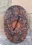 Много Красив Антикварен Стенен Часовник Дърворезба от Соца, снимка 2
