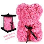 Мече от рози в луксозна кутия – светло розово, романтичен подарък за Св. Валентин, снимка 2