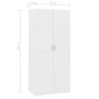 Гардероб, бял, 90x52x200 см, ПДЧ Код P893, снимка 2