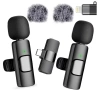 Комплект от 2 мини безжични микрофонa  за телефон, USB Type-C и IPhone, снимка 1