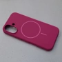 iPhone 17 гръб силиконов подплатен MagSafe розов син цилкамен, снимка 3