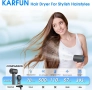 KARAFUN Йонен сешоар, 2200 W с накрайник за бързо сушене, HD екран, снимка 2