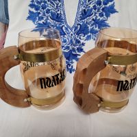 халки за бира Полтава с дървени дръжки, снимка 10 - Чаши - 45714706