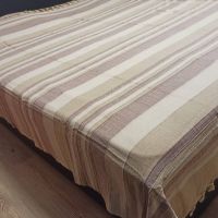 44 Памучен чаршаф ръчно тъкан - бежово, снимка 1 - Покривки за легло - 38257786
