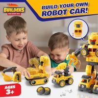 Нов Робот Трансформер 5 в 1 Строителна Машина STEM Играчка за Деца, снимка 4 - Други - 45509311