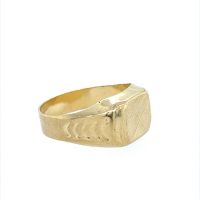 Златен мъжки пръстен 2,94гр. размер:64 14кр. проба:585 модел:23555-1, снимка 2 - Пръстени - 45408520