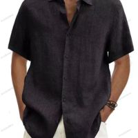 Мъжка ежедневна риза с къс ръкав, 9цвята , снимка 3 - Ризи - 45881572