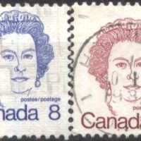 Клеймовани марки Кралица Елизабет II 1973 1976 от Канада, снимка 1 - Филателия - 45555327