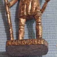 Метална фигура играчка KINDER SURPRISE LONE WOLF индианец рядка за КОЛЕКЦИОНЕРИ 41874, снимка 4 - Колекции - 45467116