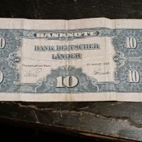 10 Марки. Bank Deuther Lander.1949г. ФРГ., снимка 2 - Нумизматика и бонистика - 45688516