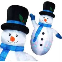Надуваем светещ снежен човек 2.10м, снимка 1 - Декорация за дома - 45428286
