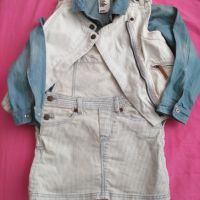 Комплект детска дънкова пола с риза и елече за 5- 6 годишно момиче H&M , снимка 1 - Детски комплекти - 45076368