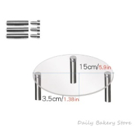 Прозрачна кръгла акрилна поставка поднос стойка основа за торта на етажи , снимка 3 - Други - 45008664