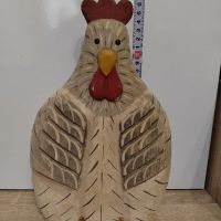 Дървена фигура на птица-кокошка., снимка 1 - Декорация за дома - 45492722