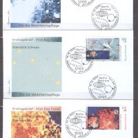 Германия 1999г. - Първодневен плик "Космос" комплектна серия , снимка 1 - Филателия - 45252546