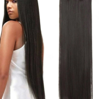 Качествена дълга коса/ цял екстеншън за по-голям обем и дължина на косата 100гр, дължина 60см, снимка 3 - Аксесоари за коса - 44960181