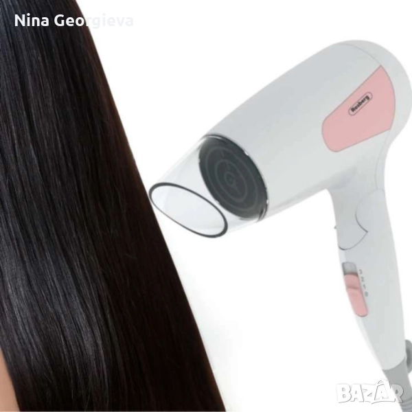 Сешоар Rosberg, 1200W, Сгъваема дръжка, 1 скорост, 3 настройки на температурата, снимка 1