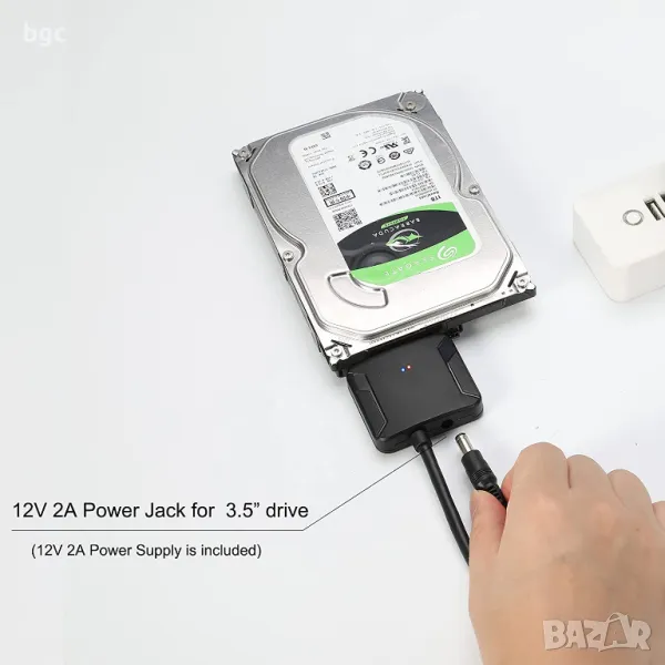 USB към 3.5" HDD Интерфейс Кабели (СЪС Вкл Зарядно) За връзка със старите 3.5" и 2.5" SATA дискове, снимка 1