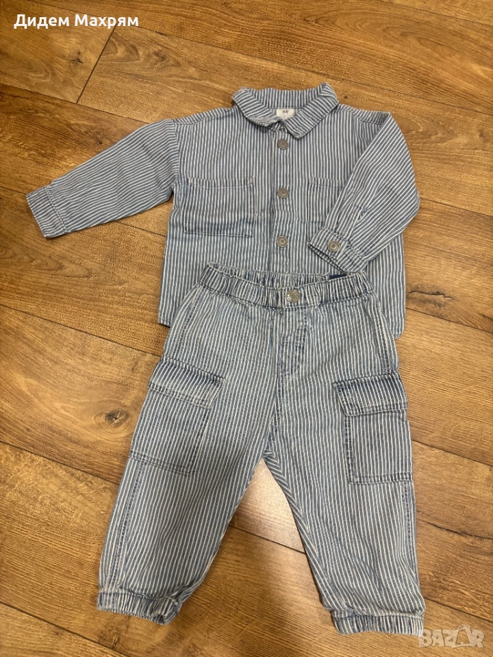 Детски дънков комплект за момче 80 см, снимка 1