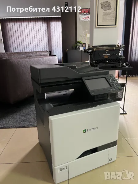 Цветен лазерен принтер Lexmark XC4150 професионален.Скенер, Копир, Факс, снимка 1