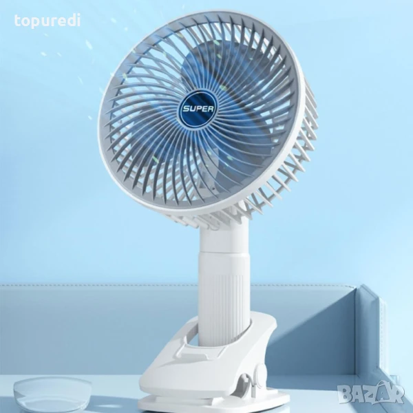 Мощен мини вентилатор с многофунционална стойка, снимка 1