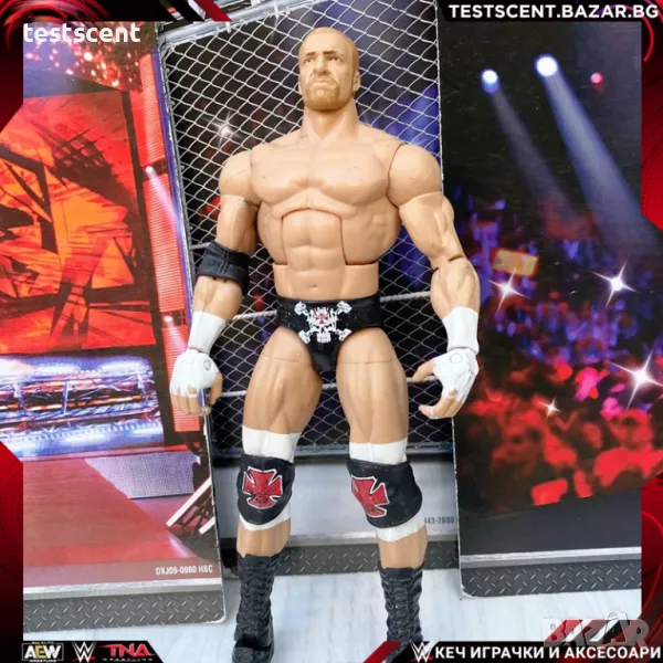 Екшън фигура WWE Triple H Трите Хикса Mattel Wrestlemania Elite Series Unboxed играчка фигура figure, снимка 1