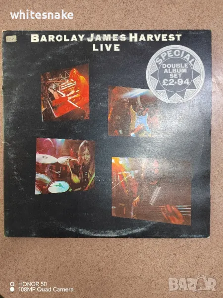 Barcley James Harvest "LIVE" Double Album '74, снимка 1