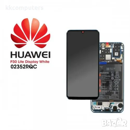 LCD Дисплей за Huawei P30 Lite (2019) / MAR-LX1A / 02352RPW / Тъч скрийн / Рамка / Батерия / Черен /, снимка 1