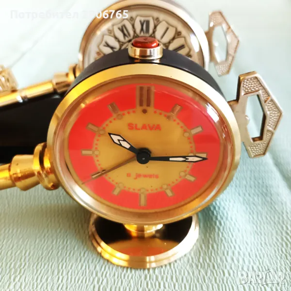 Часовник будилник Слава ключът на Москва работещи 2бр, снимка 1